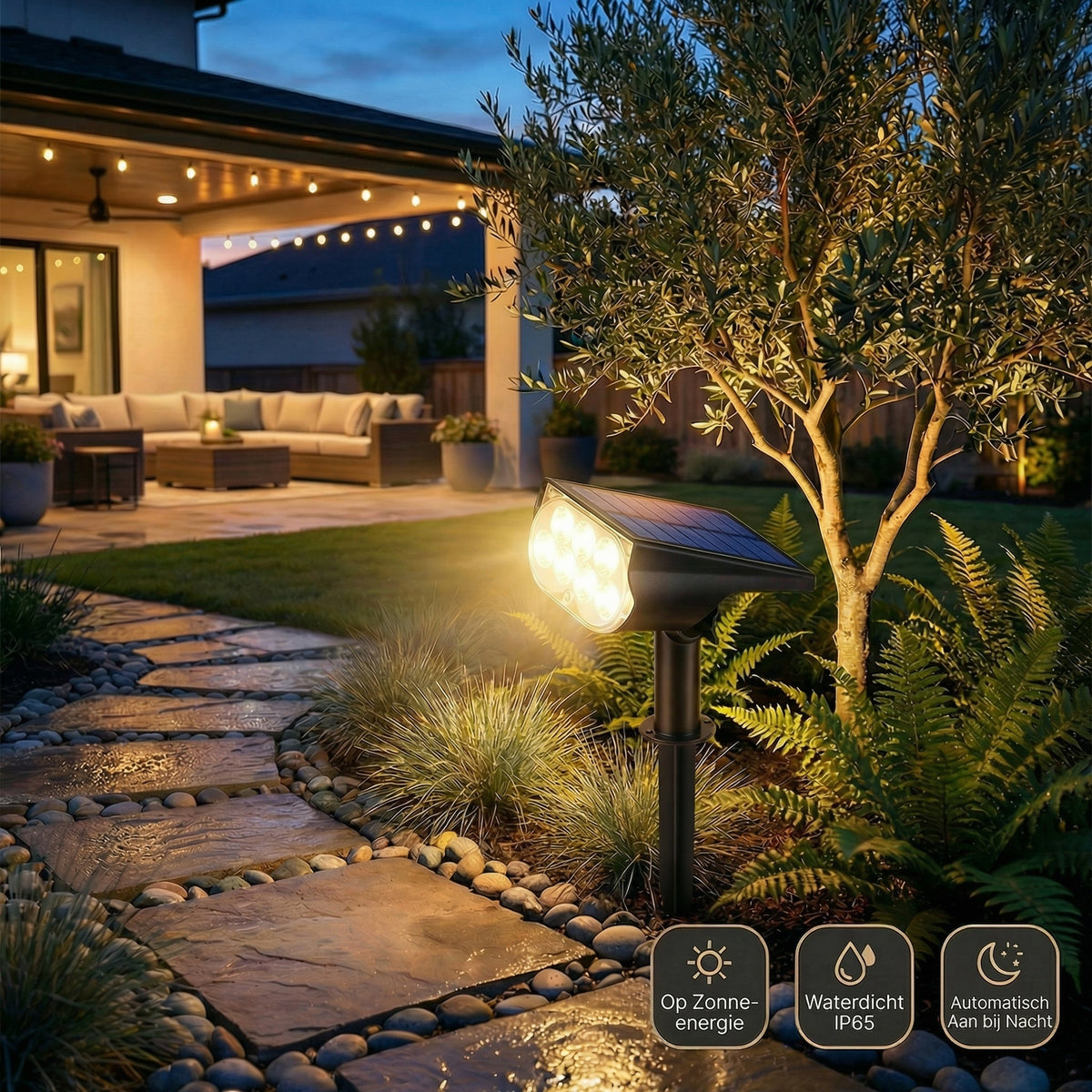 Terralux solar tuinspot met richtbare kop