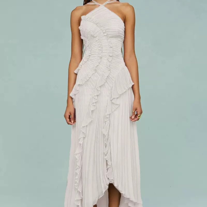 Elegante Ruffle Jurk – Luxe Volants Damesjurk